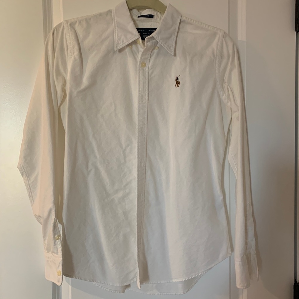 EUC Polo White Button Down